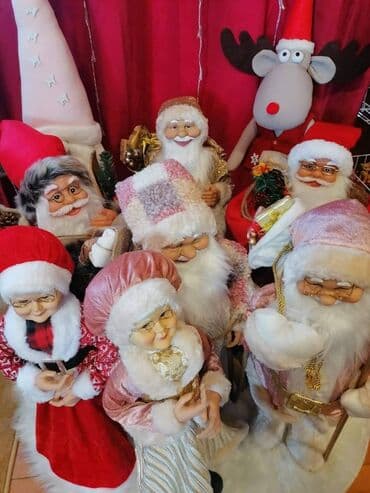 muzicki deda mraz: Deda-mraz 63cm - 4200din Baba-mrazica 60cm-4000din Muzicki deda-mraz — 4