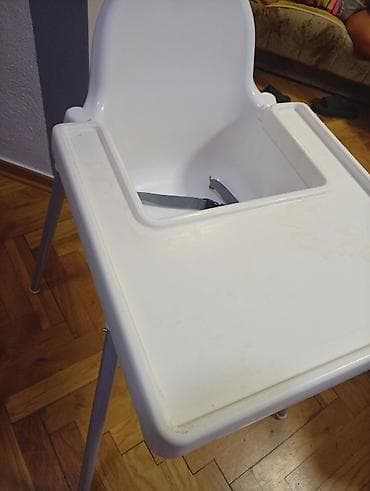 komplet od tvida: Dečija hranilica sa tacnom - Jednostavan, praktičan model sa visokim — 3