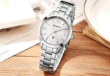 lancici sa imenom: Nov ženski sat od nerdjajućeg čelika. Kvarcni mehanizam, ima datum — 3