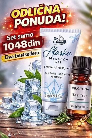 Set Dr. C. Tuna – dva bestsellera 1) Alaska Massage Gel – 210 ml (7.1