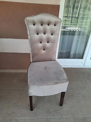 stolice forma ideale cena: Tapacirana stolica sa visokim naslonom 65e komad - Elegantna stolica — 2