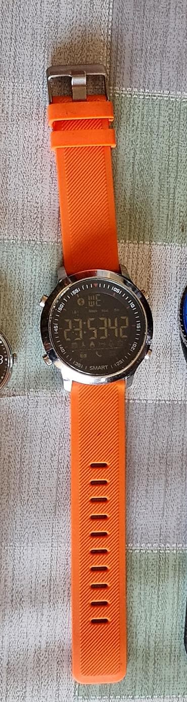 Fashion backpacks: Pametni sat sa narandžastim silikonskim kaišem - Digitalni LCD ekran — 4