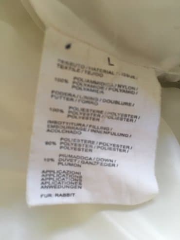 bele pantalone zara: Sorbino bela perjana jakna veličina l. Na kragni je pravo krzno koje — 5