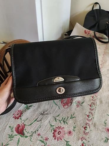 Samsonite torba preko ramena – crna - Materijal: kombinacija