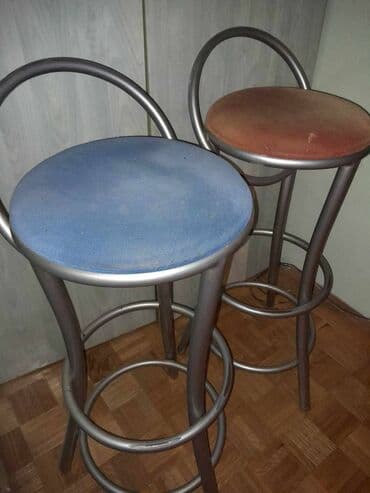 staklene stolice: Barske, visoke stolice, metal, lepog dizajna, malo koriscene, 2 — 5