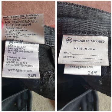 bajkerske čizme: Adriano goldschmied ag moto biker jeans bajker farmerke, crne — 2