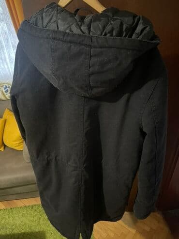 softshell jakna lidl: Clockhouse muška zimska jakna, crna. - Model: duga parka sa toplim — 3
