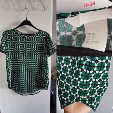 H&M ženska bluzica sa kratkim rukavima. - Veličina: EU 36 (US 6