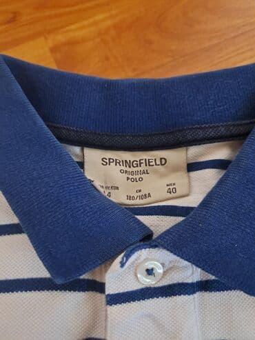pantalone push up: Muska majca springfield bela sa teget detaljima nosena bez tragova — 7