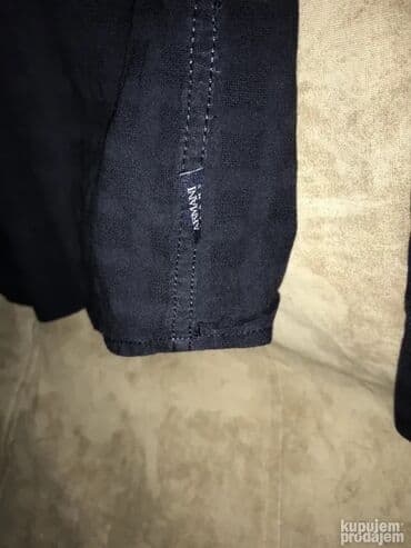 Ski clothing: Shirt Long sleeves, L, Giorgio Armani, color - Blue, Cotton — 2