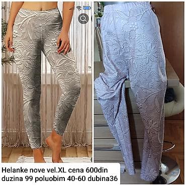 Helanke XL sa reljefnim cvetnim dezenom - Veličina: XL - Materijal