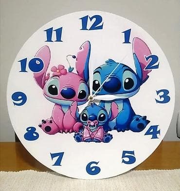 dali satovi: Dečiji zidni satovi 28.5cm - Stitch i Minecraft (NOVO) - Prečnik — 2