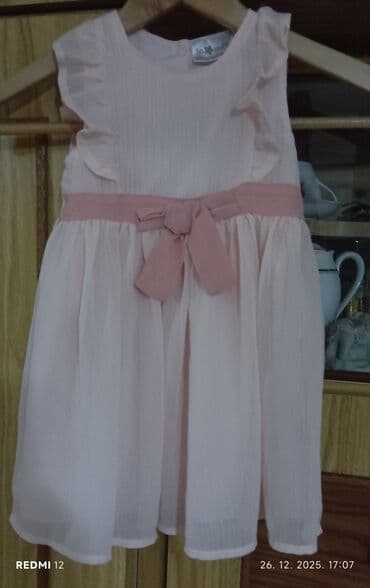 tople pidzame: Dečija haljina sa dugim rukavima, svetloružičaste boje. - Gornji deo — 2