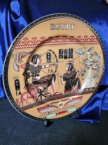 posta kula: Dekorativni egipatski tanjir 1990+. Tanjir dekorativni,porcelanski — 10