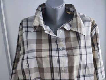 Women's Clothing: 5XL, Cotton, Plaid, color - Yellow — 2