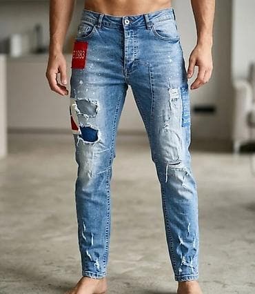 zara cigaret pantalone: Muške farmerke sa patchwork detaljima i „distressed” efektom - Kroj — 1