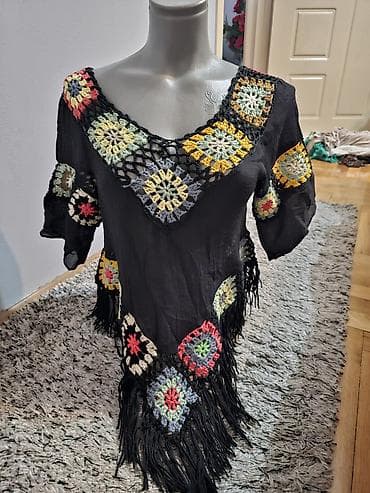 Boho tunika/haljinica sa heklanim detaljima univerzalna - Materijal