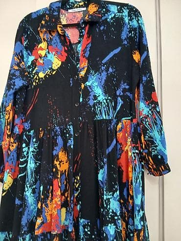 boho bluze: Dugačke ženske haljine sa printom – lepršavi krojevi - Model 1 — 2