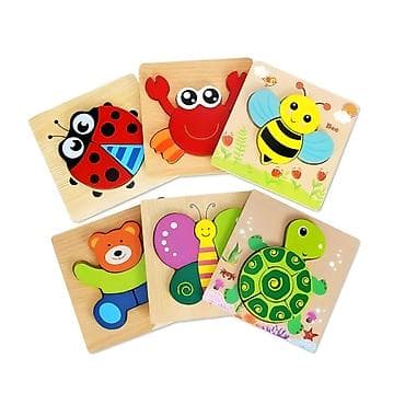 Drvene slagalice 4 u 1 – set 356656-51 - jun - Set drvenih slagalica