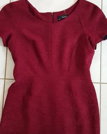 dugacke haljine svecane: M (EU 38), color - Burgundy, Cocktail, Short sleeves — 3