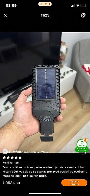 novi ps4: 6 komada Solarno Napajana LED Svetiljka sa Senzorom Pokreta - — 4