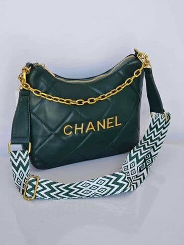 smaragdno zelena torbica: Elegantna torbica, Chanel — 2