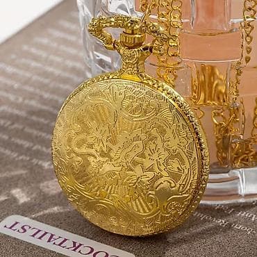 satovi: Džepni sat sa poklopcem – zlatna boja, kvarcni mehanizam - Klasičan — 3