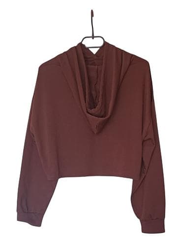 braon torbica: SHEIN Curve dukserica s kapuljačom, model 2XL. - Boja: topla smeđa - — 3