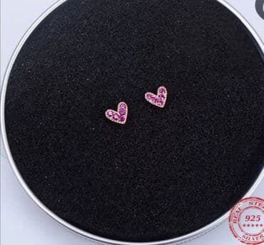 zimske jakne c a: Screwback earrings, Material: Cubic zirconia, Silver — 2