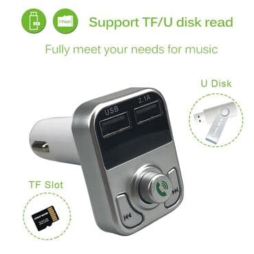 merac pritiska u gumama: V2 - Handsfree FM Bluetooth Auto Car Kit USB punjač MP3 Bežični — 8