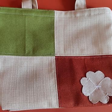 torbe od platna: Torba – ručni rad, patchwork dizajn - Materijal: čvrsto platno/keper — 6