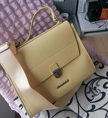 vintage naocare za sunce: Ženska torba – MARINA GALANTTI pastelno žuta, crossbody/ručna - — 3