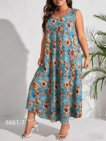 Ženska obuća: Ženska letnja haljina bez rukava, model 6661-7 gs - Kroj: ležeran — 3