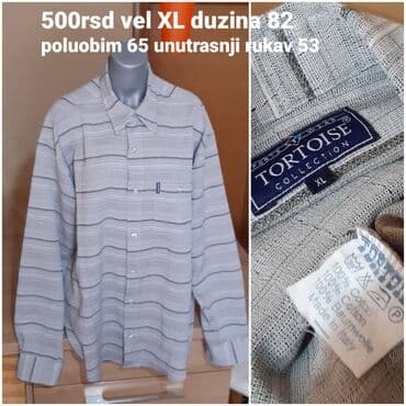 Trenerke: Košulja Na duge rukave, XL (EU 54), bоја - Siva, Pamuk — 1