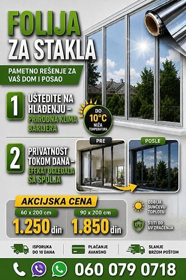 FOLIJA ZA STAKLA – pametno rešenje za dom i posao - Do 10°C niža