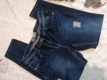 push up pantalone: Nove Cropped denim style 38 Struk 38cm Bokovi 47-48(tegljive oko 3cm) — 5