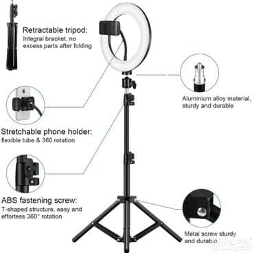 bezicni video nadzor cena: Ring light led svetlo za slikanje 12 inca 30cm + stativ Ring fill — 5