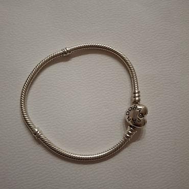 pandora narukvice sa privescima cena: Pandora narukvica od srebra (925), klasična “snake chain” pletenica sa — 3
