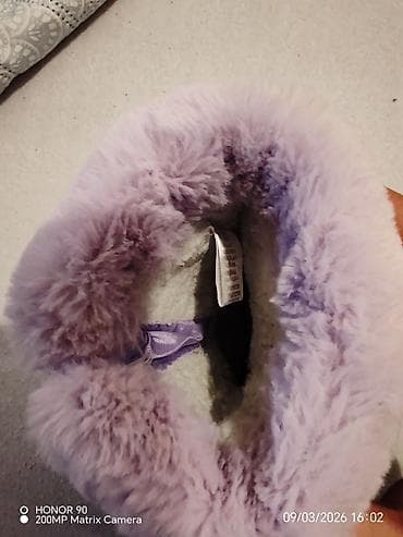 dm patike za vodu: Dečije zimske čizmice – ljubičaste, šareni print (jednorog, zvezdice — 7