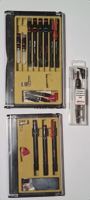 cepac za drva na benzin: • Dva pakovanja rOtring rapitografa i jedno pakovanje rOtring šestra — 3