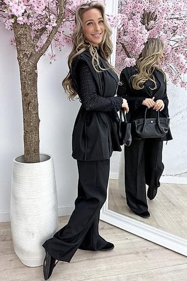 Underwear: 🔥Ženski komplet – prsluk sako kroja + široke pantalone - Elegantan — 7