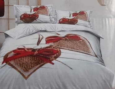 posteljina na srca ikea: Posteljina iz 6 delova Jorganska navlaka-200*220 Čaršaf-220*240 — 10