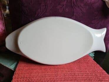 metalac posuđe za bebe: Porcelanski nov,vintaz tanjir za ribu. Visina. 2,5cm — 7