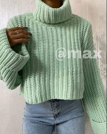 new yorker amisu: New,,Bullk-Zara’’Crop Sweater Velicine:Uni(S M L XL) Boje:Pink Mint — 5