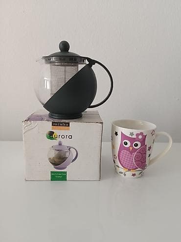 nož za ananas: Čajnik Premier Housewares “Aurora” sa infuzerom + keramička šolja s — 1