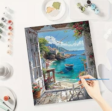 Muzički instrumenti: Novo. Bojenje po brojevima - Pogled na more Veličina 40x50cm — 3