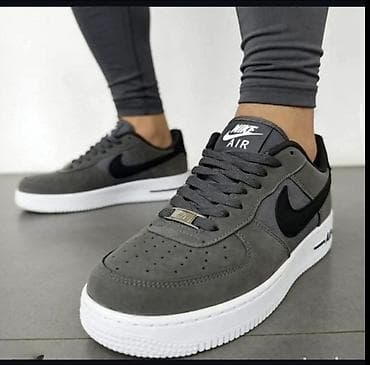chunky patike: Muške lifestyle patike Nike Air Force 1 – siva/ crna - Klasičan — 1