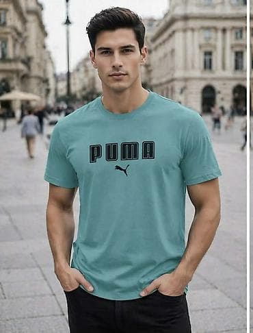 s.oliver cipele srbija: Muška PUMA majica kratkih rukava – logo print - Klasik kroj sa — 4