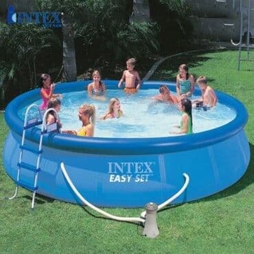merdevine za bazen: Intex Easy Pool Set okrugli bazen na naduvavanje + komplet oprema — 1