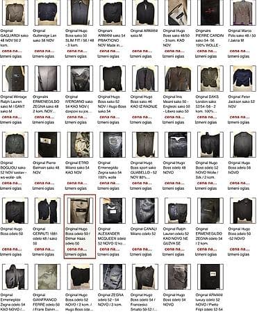 Originalni sakoi i oedala raznih velicina i brendova !! Novi kao